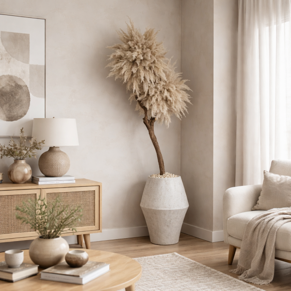 Pampas Tree Art #1 (Inclusief vaas)